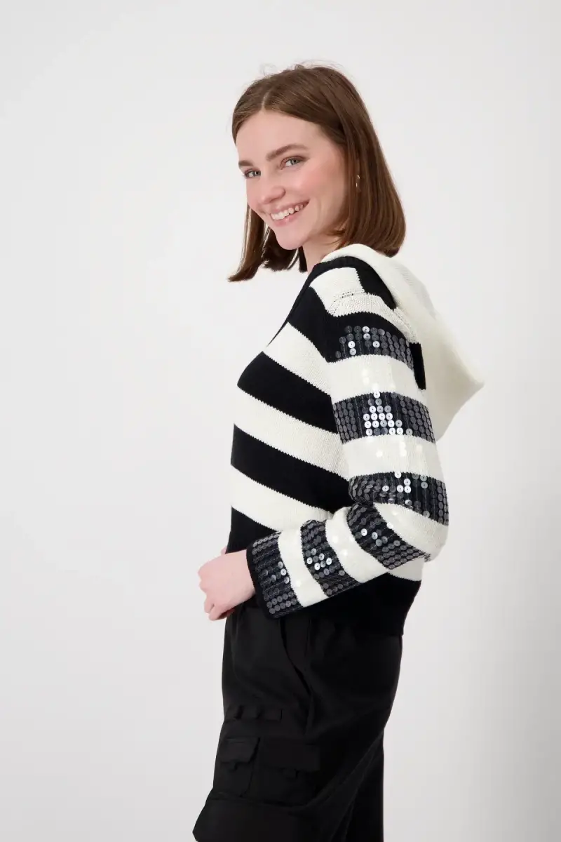 Monari Strickpullover mit Streifen Valentinstagsangebot