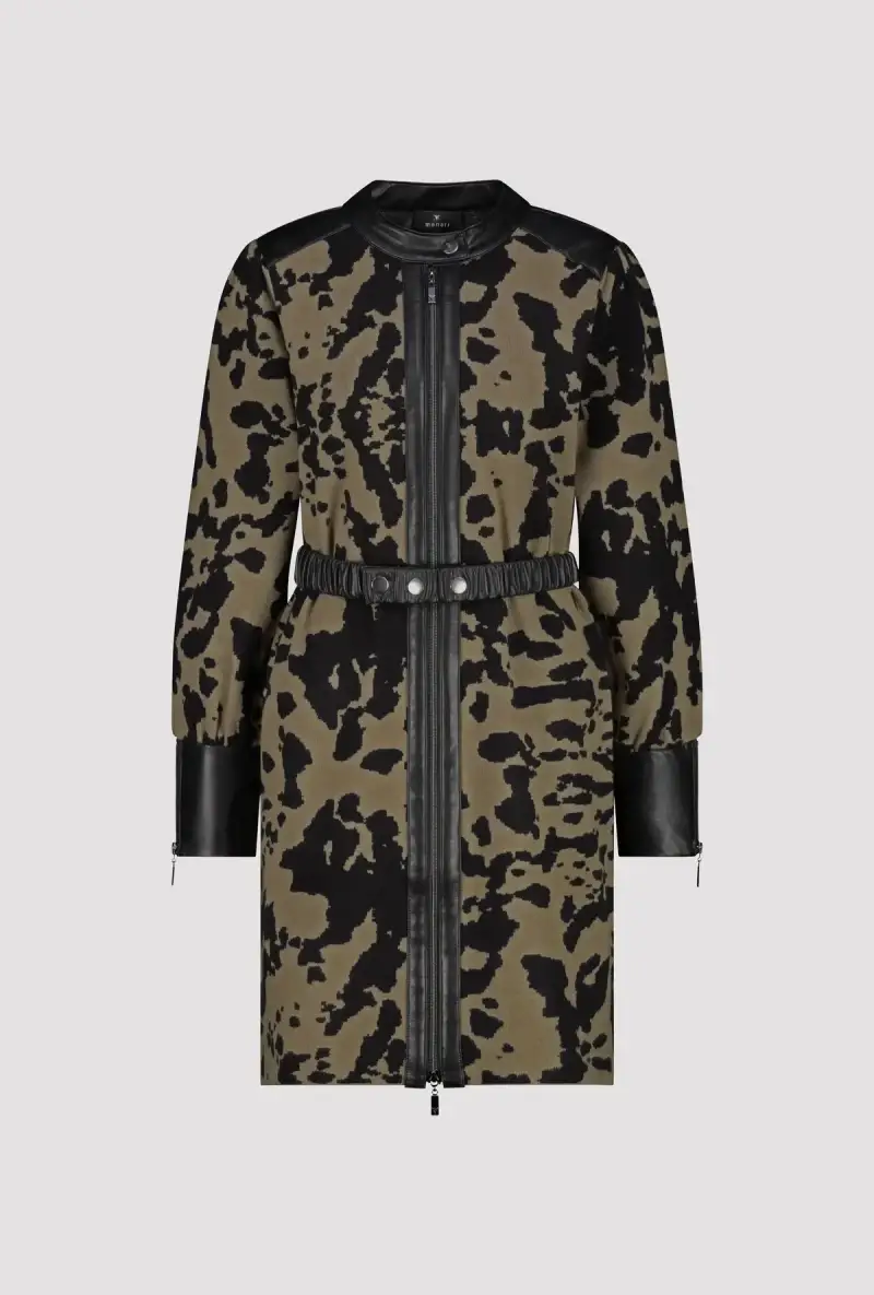 Monari Strickmantel mit Leo-Camouflage Muster Jubiläumsangebot