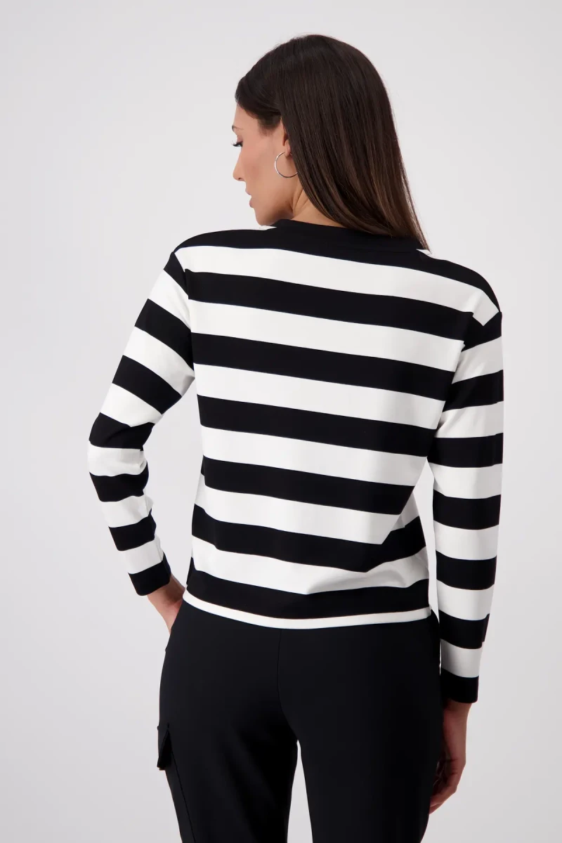 Monari Gestreiftes Sweatshirt Räumungsverkauf