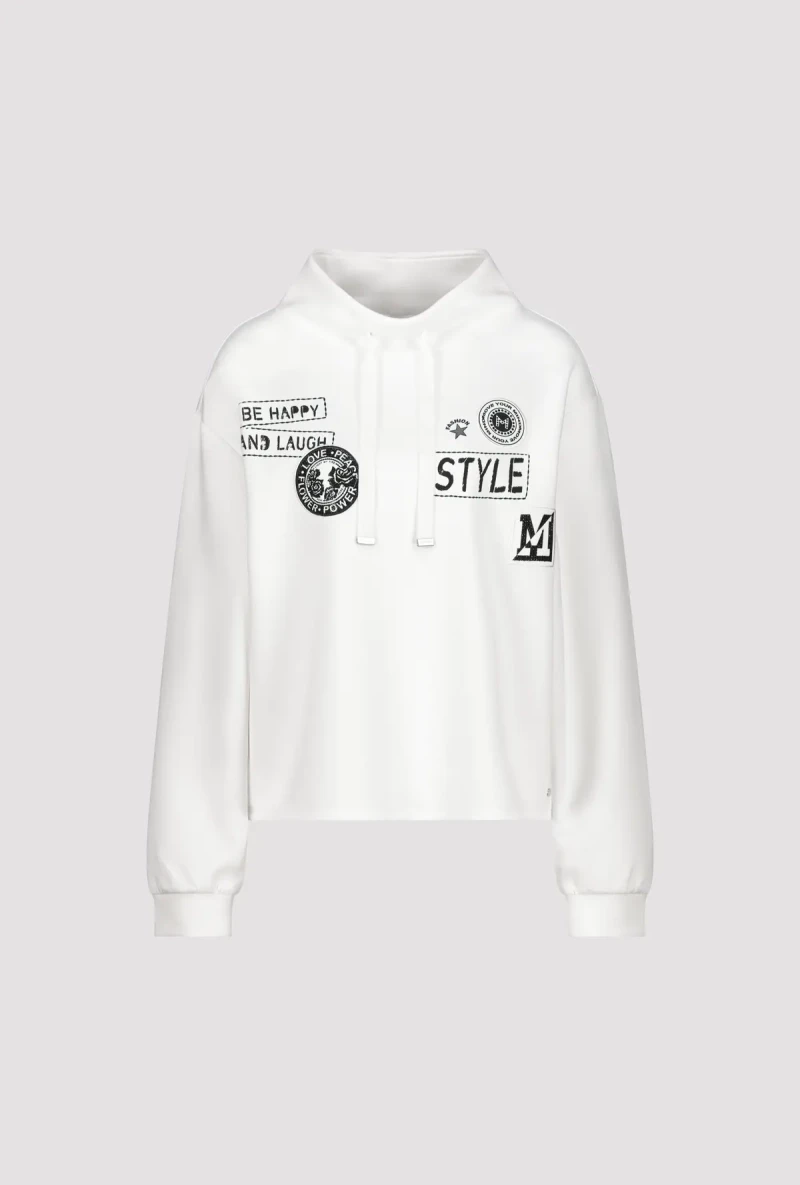 Monari Sweatshirt mit Patches und Strass Kauf eins, bekomm eins gratis
