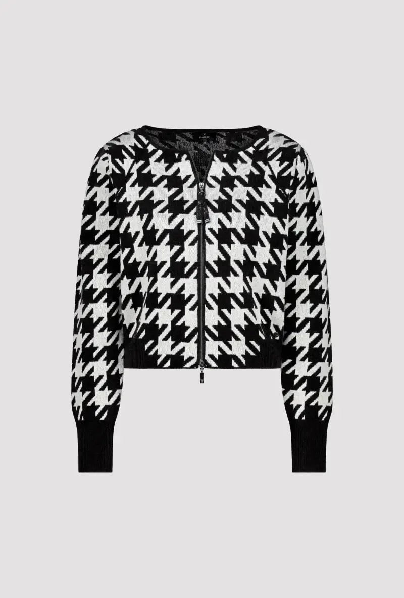 Monari Strickjacke mit Hahnentrittmuster Tägliche Deals