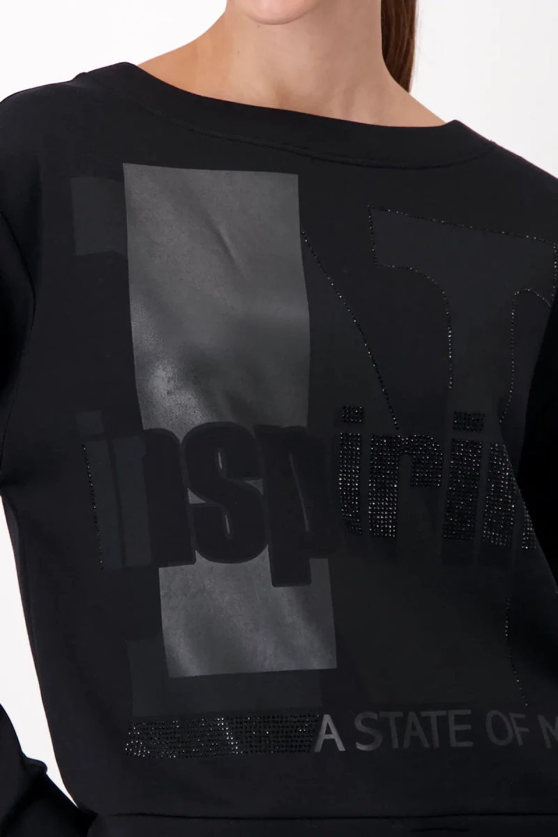 Monari Sweatshirt mit Schrift Neueste Stile