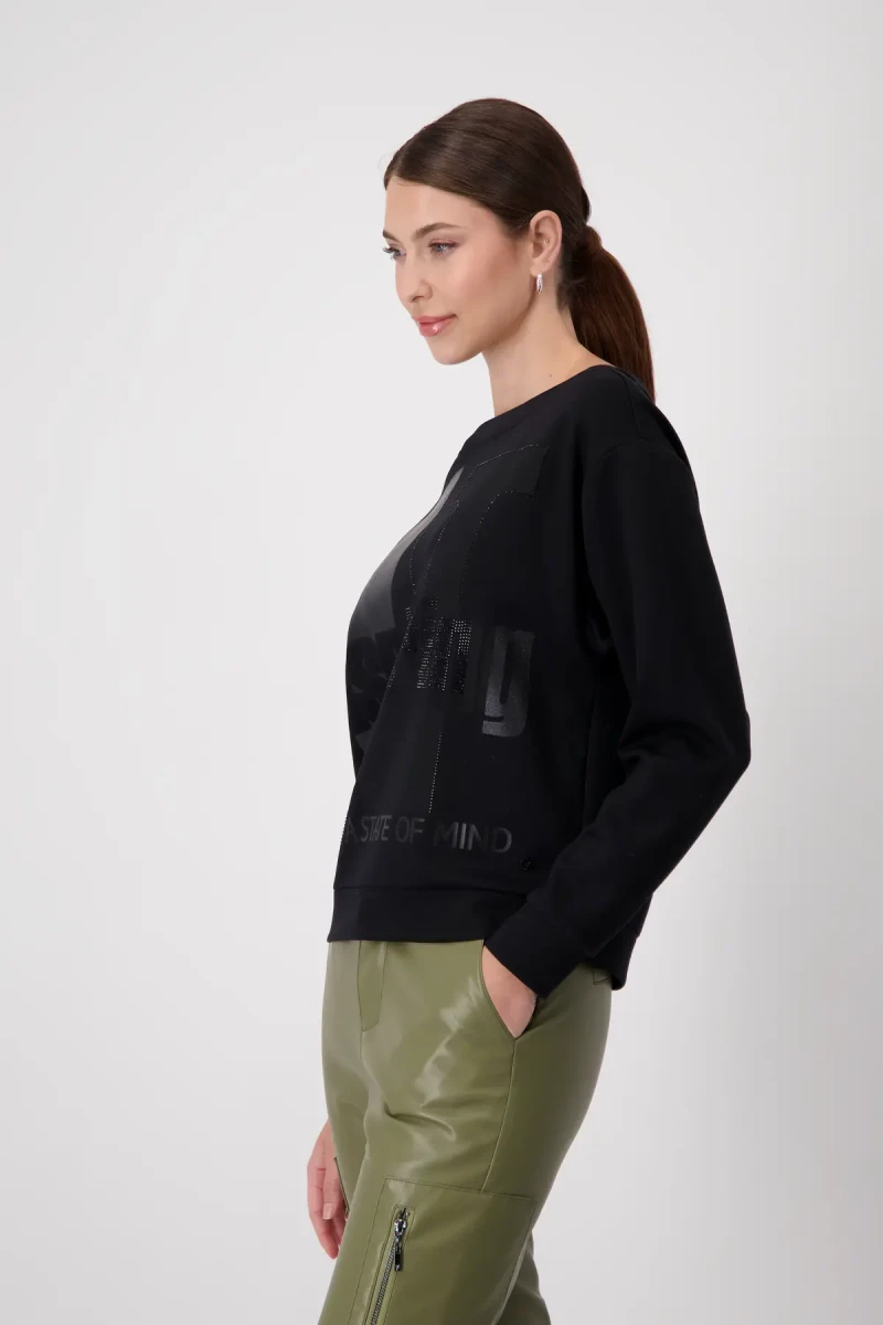Monari Sweatshirt mit Schrift Neueste Stile