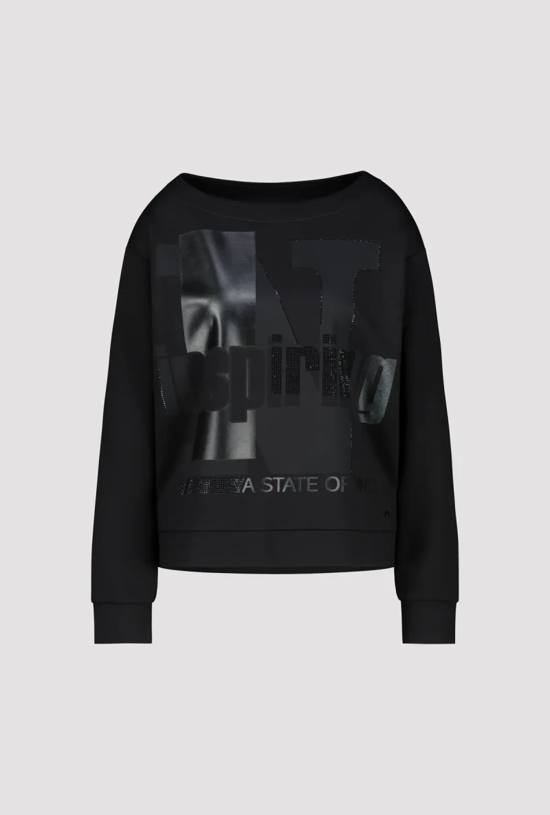 Monari Sweatshirt mit Schrift Neueste Stile