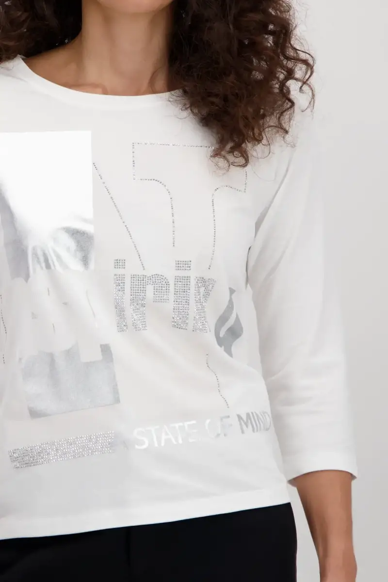 Monari Shirt mit tonigem Print Bis zu 65% Rabatt