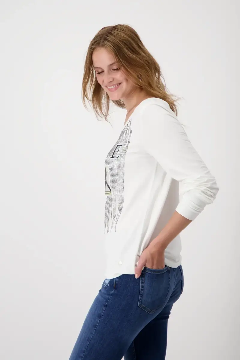 Monari Shirt mit Taschen Print Sonderangebot der Fabrik