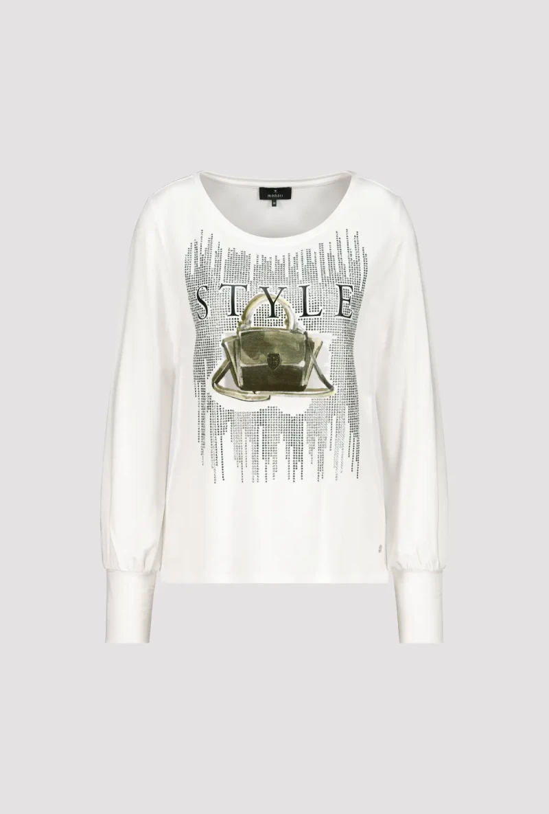 Monari Shirt mit Taschen Print Sonderangebot der Fabrik