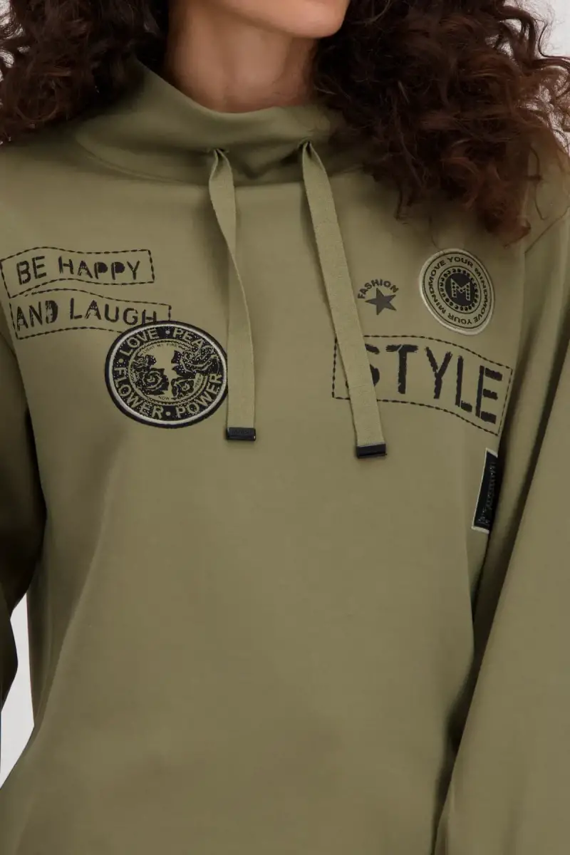 Monari Sweatshirt mit Patches und Strass Bis zu 55% Rabatt