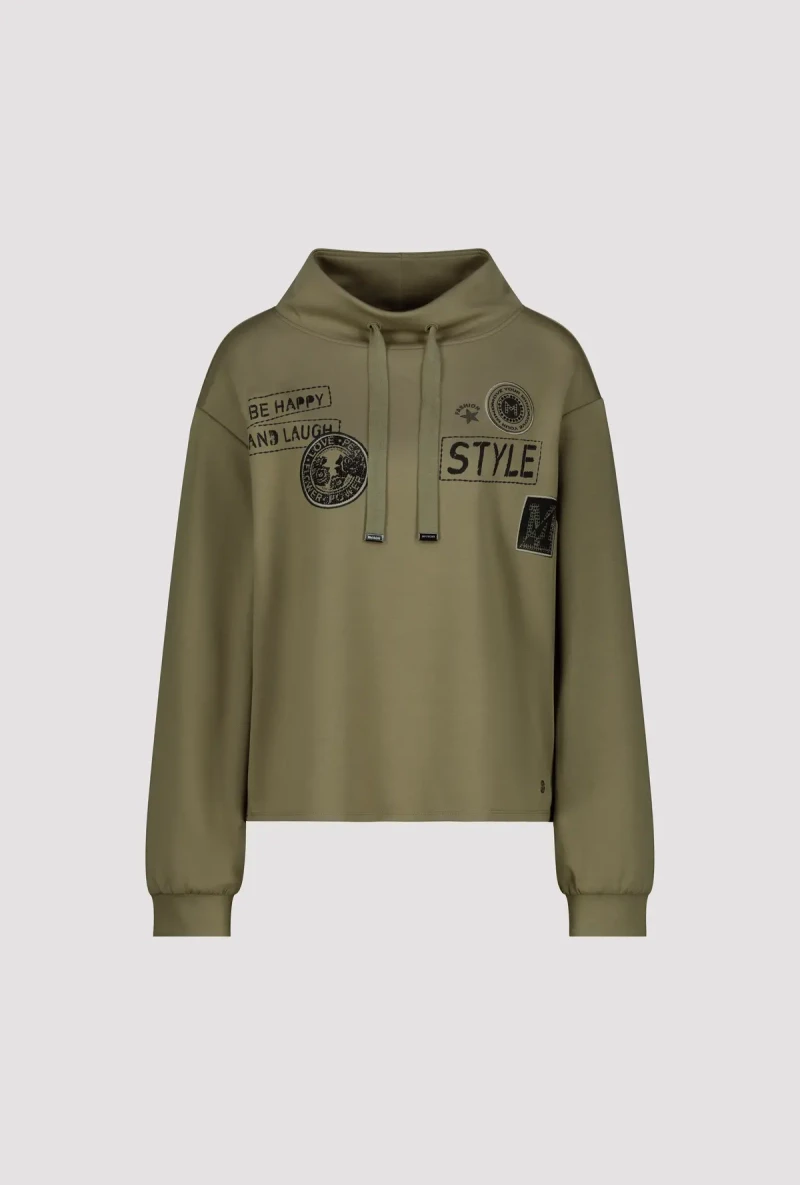 Monari Sweatshirt mit Patches und Strass Bis zu 55% Rabatt