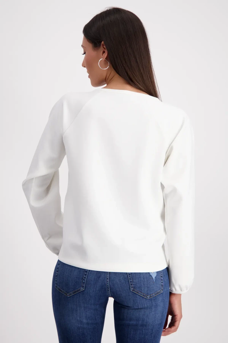 Monari Sweatshirt mit Schmuckschrift 50% Rabatt mit kostenlosem Versand