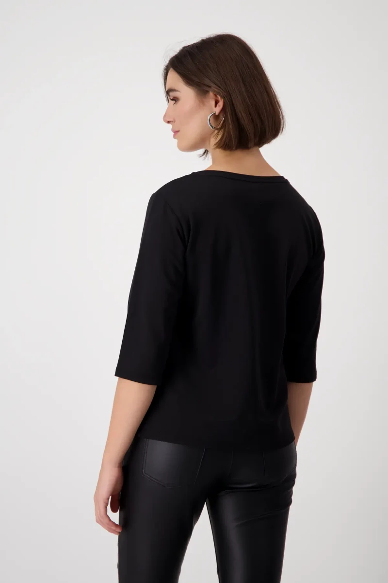 Monari Shirt mit Strass Schrift Kostenloser Versand international