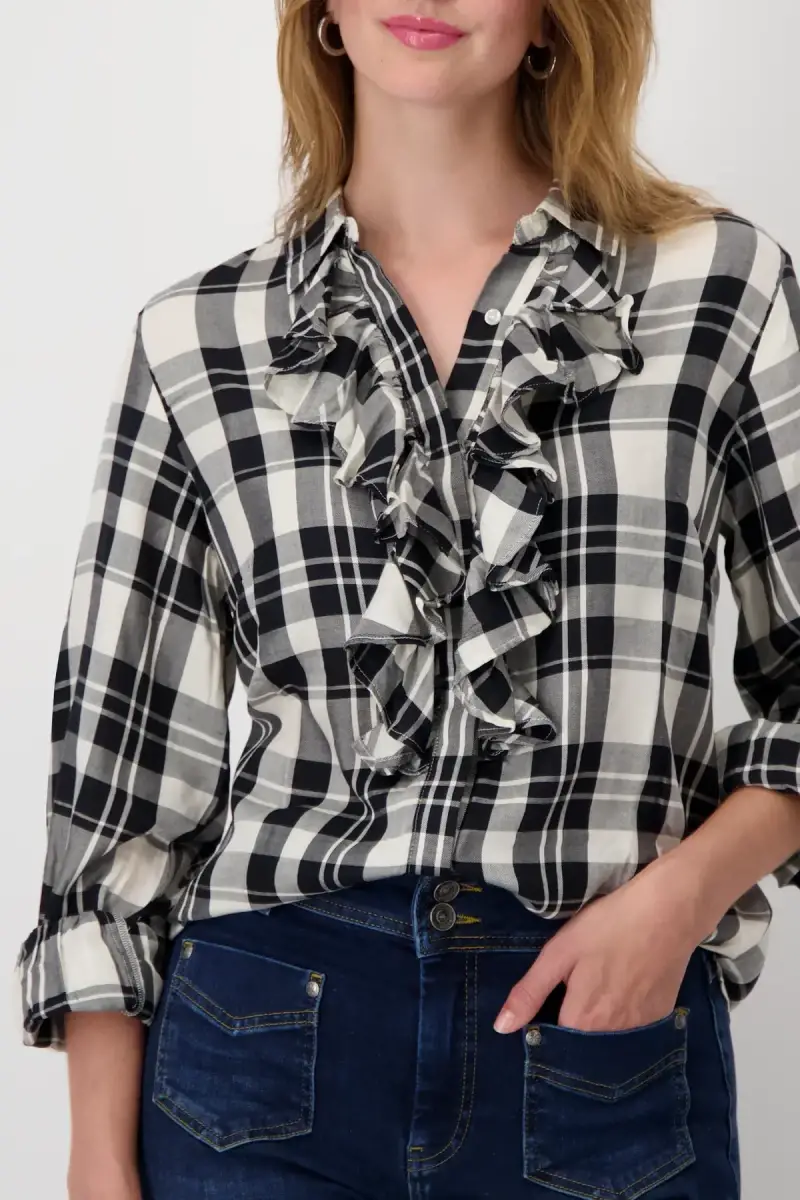 Monari Bluse mit Karomuster Verkauf