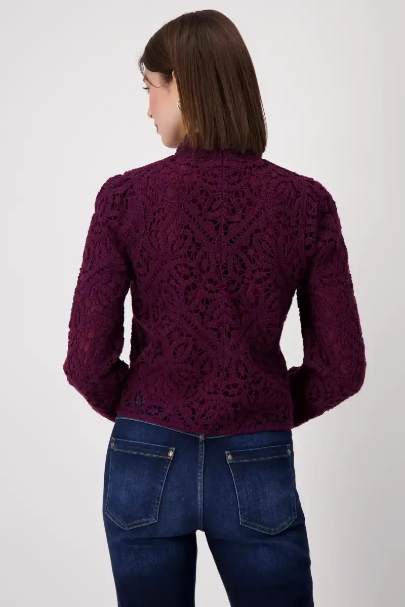 Monari Pullover mit Cornelly Häckelmuster Fabrikverkauf