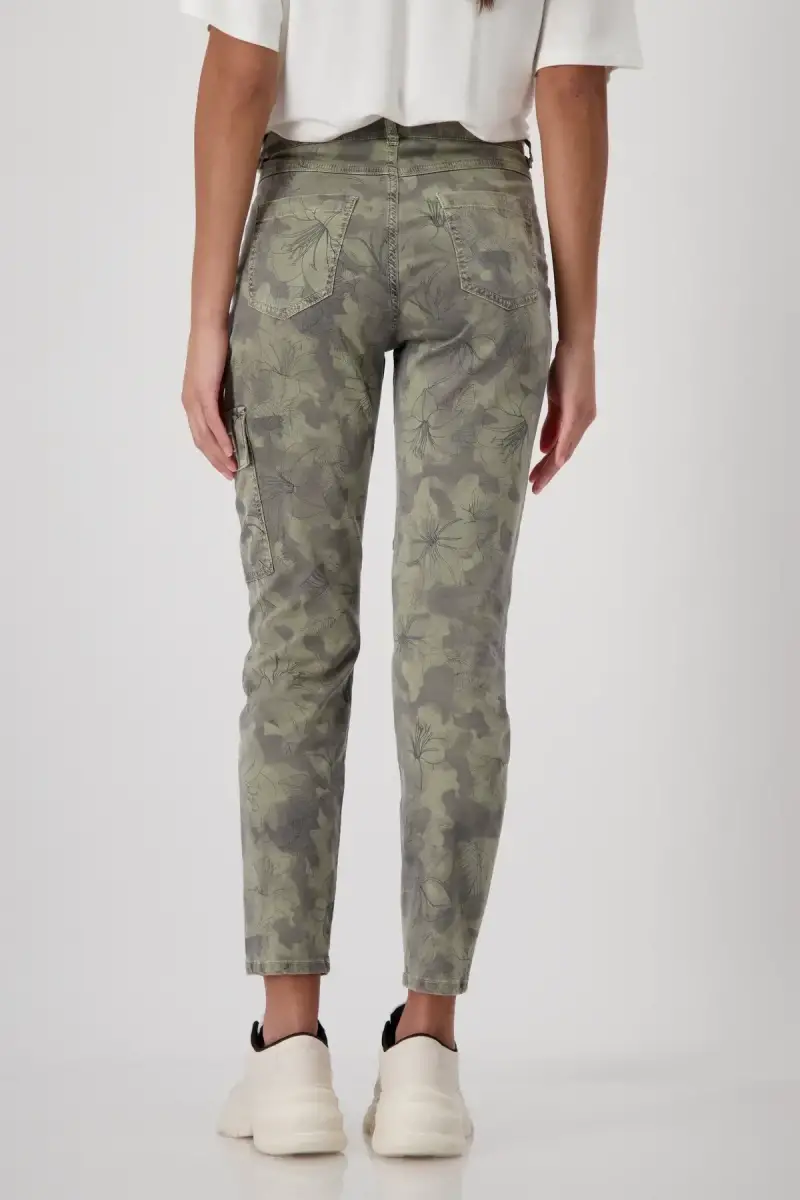 Monari Camouflage Hose mit Blumen Kostenloser Versand