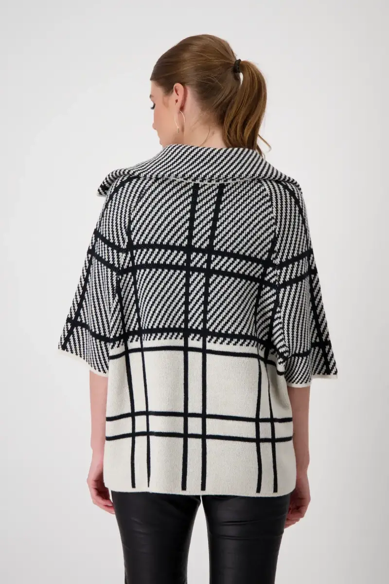 Monari Strickcape Karo Saisonschlussverkauf