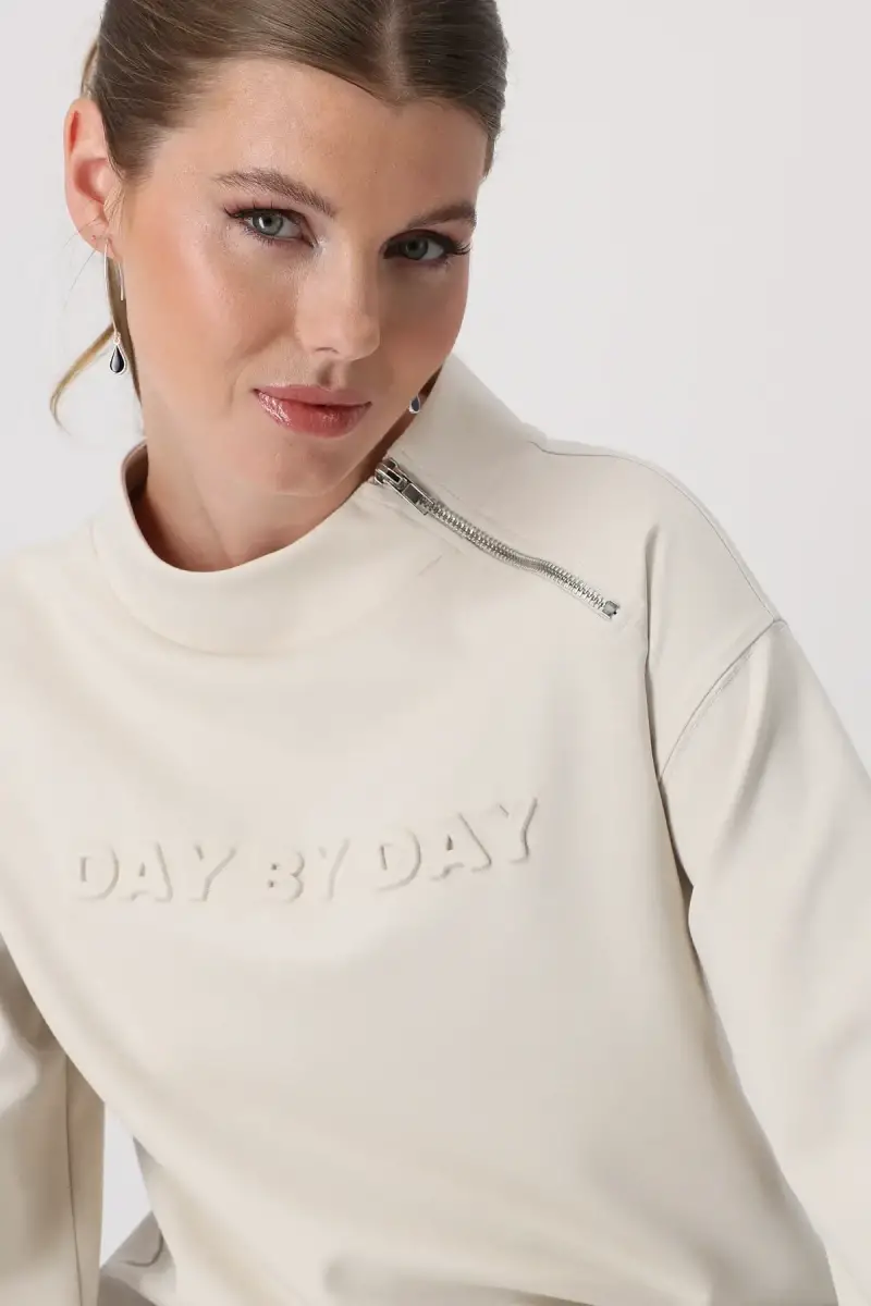 Monari Sweatshirt mit 3D Schrift Top Angebot