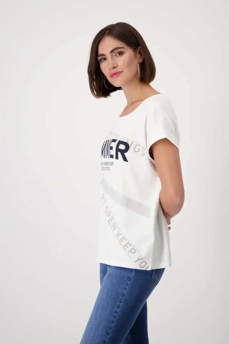 Monari Shirt mit Schrift Online Outlet