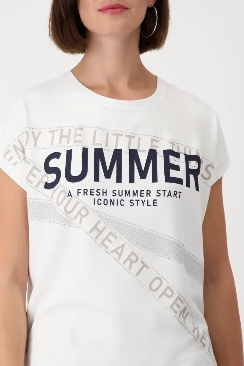 Monari Shirt mit Schrift Online Outlet
