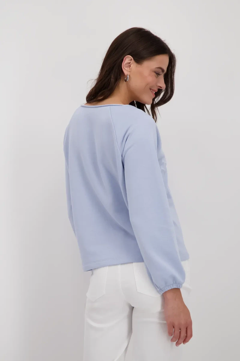 Monari Sweatshirt mit toniger Schrift Große Rabatte