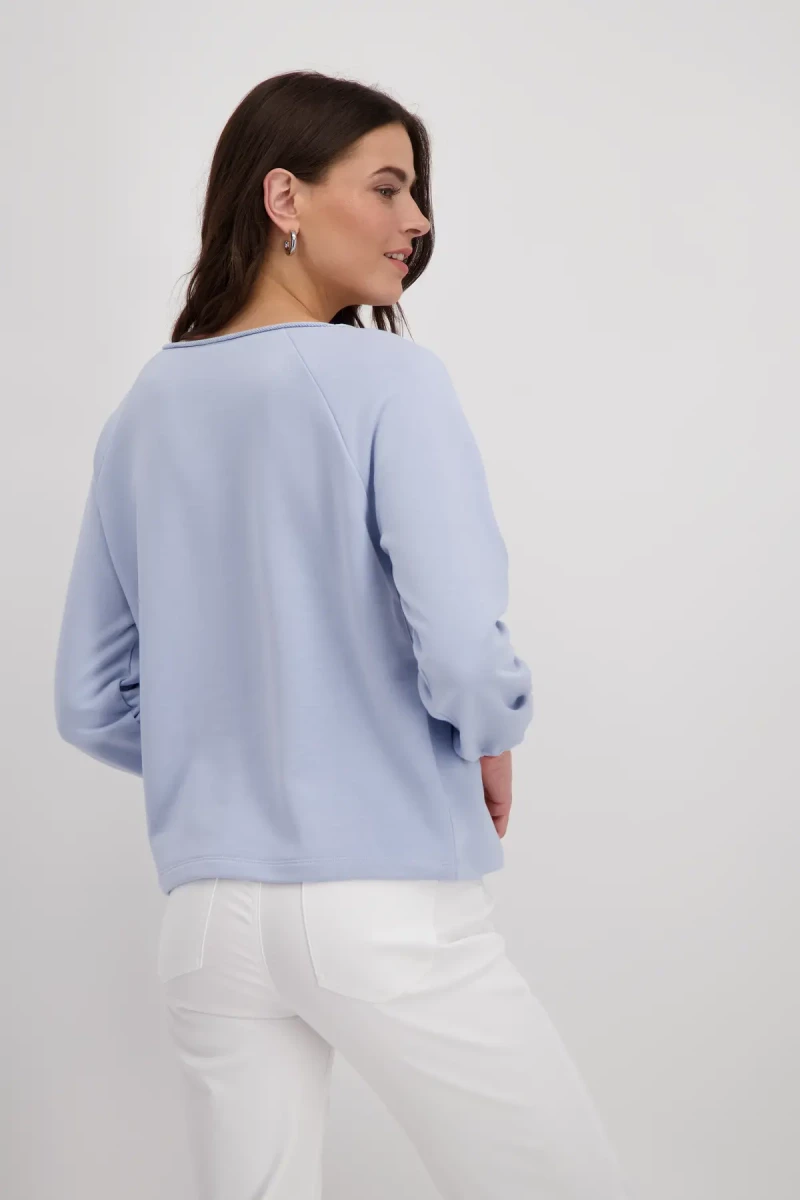 Monari Sweatshirt mit toniger Schrift Große Rabatte