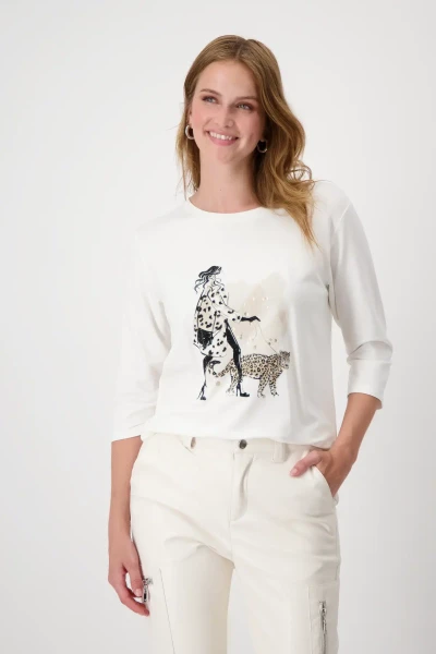 Monari Shirt mit High Heels Print Neuheiten