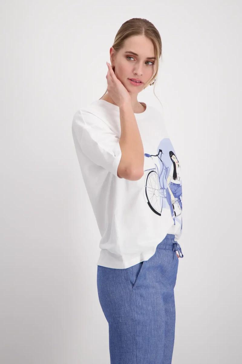 Monari T-Shirt mit Frauen Zeichnung Sonderangebote