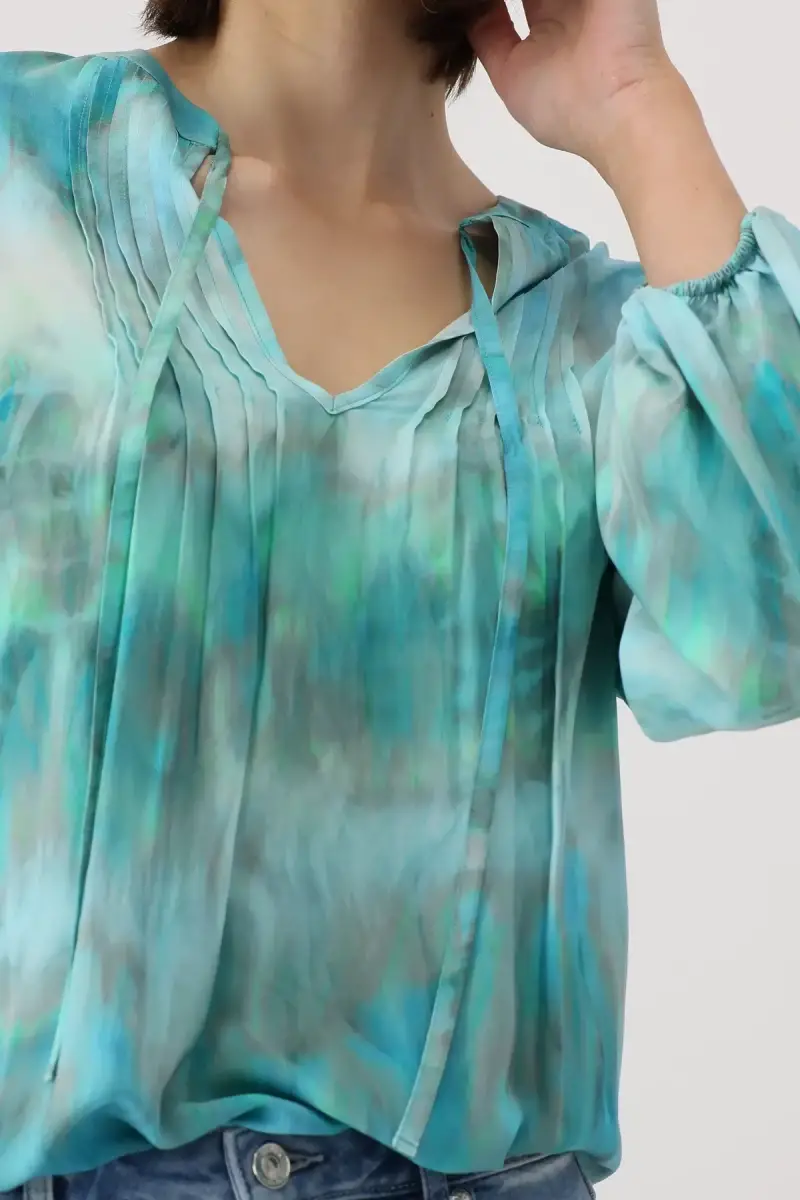 Monari Luftige Bluse mit Batikmuster Bis zu 65% Rabatt