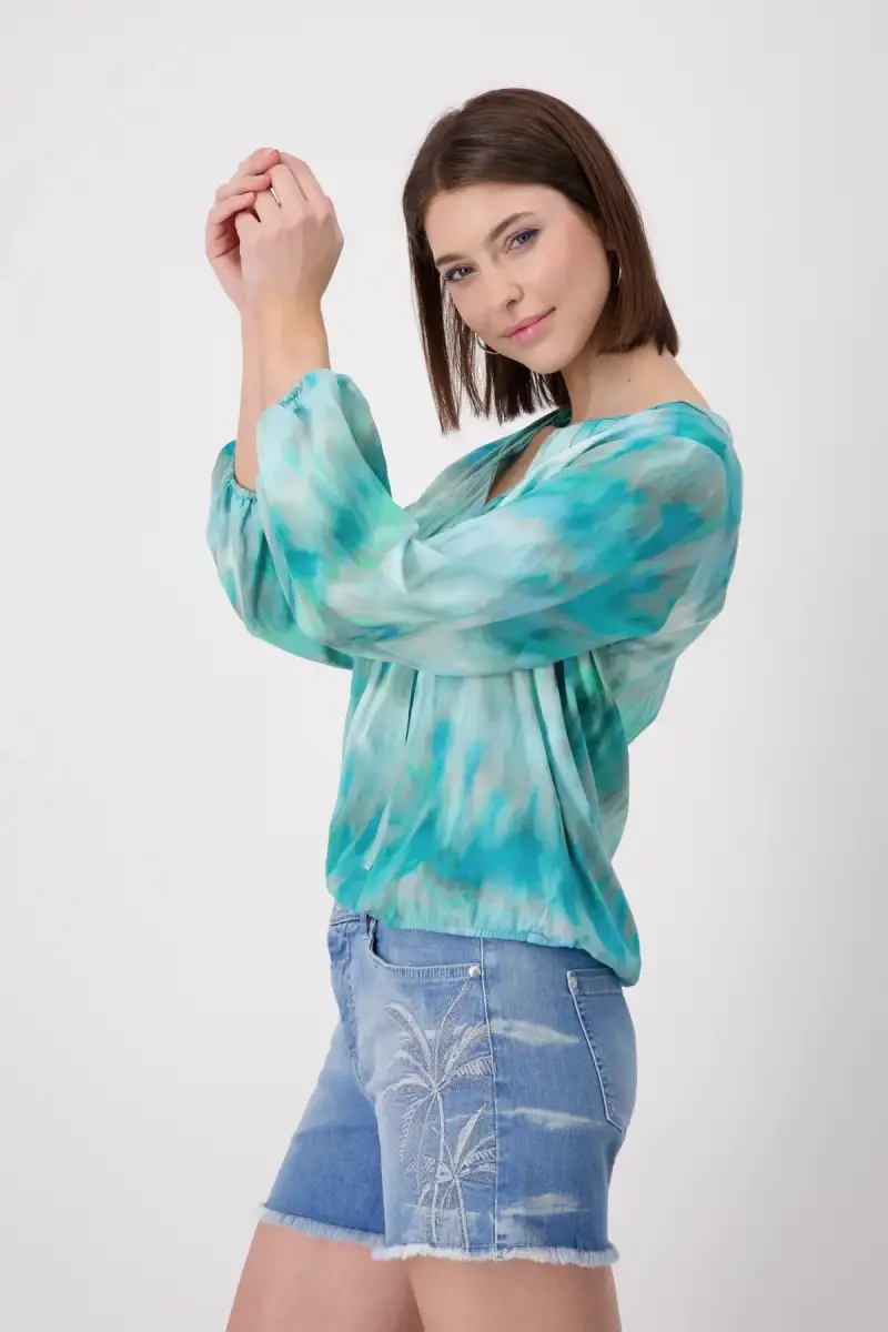 Monari Luftige Bluse mit Batikmuster Bis zu 65% Rabatt