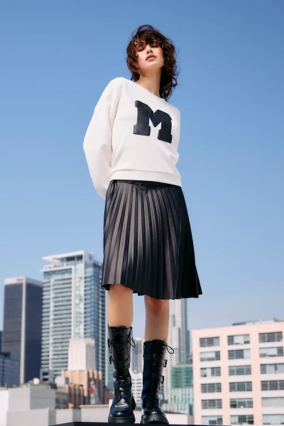Monari Luftige Bluse mit Polaroidmuster Online
