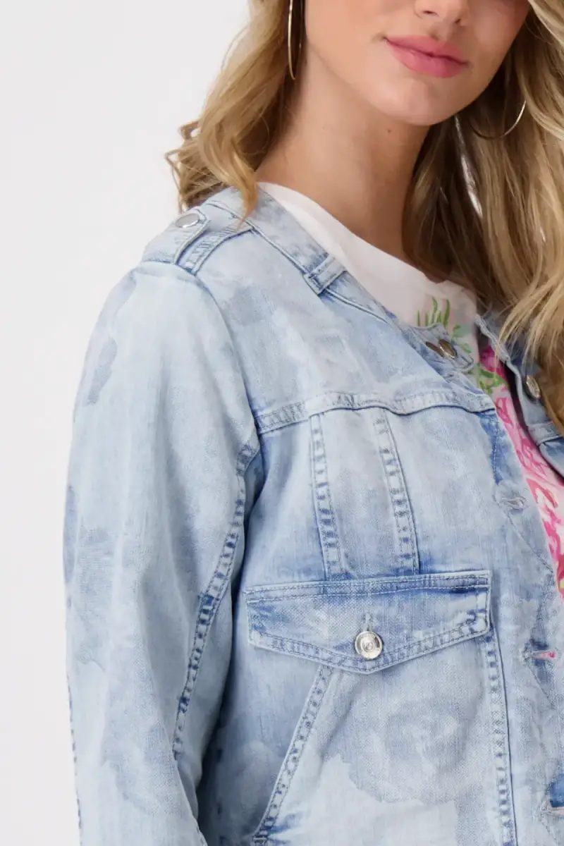 Monari Jeansjacke mit Blumenmuster Angebote