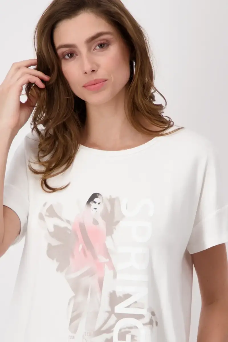 Monari T-Shirt mit Frauen Zeichnung Günstig kaufen
