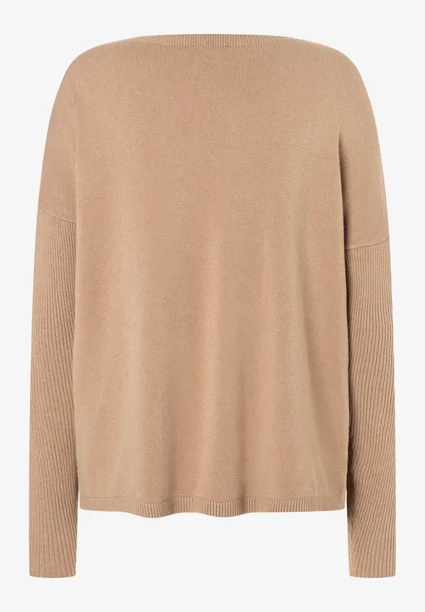 More & More Feinstrick Pullover, beige machiato, Herbst-Kollektion Jubiläumsangebot