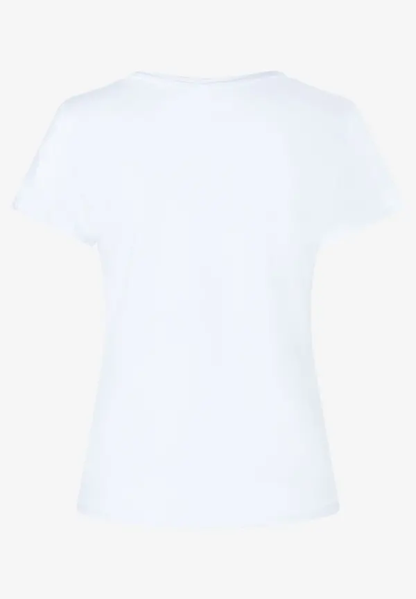 More & More T-Shirt mit Schriftzug, weiß, Herbst-Kollektion Neuheiten