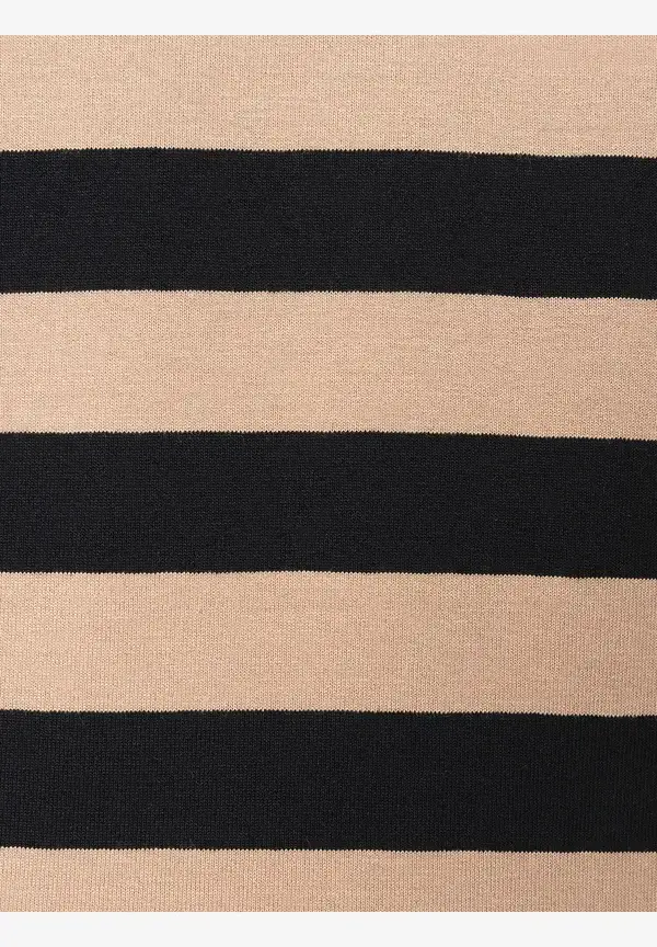 More & More Streifenshirt, schwarz/beige Tägliche Deals