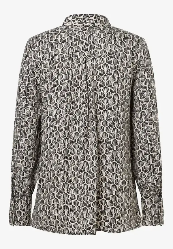 More & More Printbluse mit Schluppe, beige/schwarz, Herbst-Kollektion VIP-Rabatte