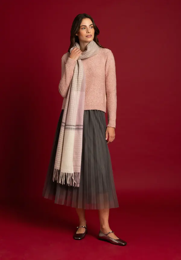 More & More Bouclé-Pullover, rose flush, Herbst-Kollektion Bis zu 65% Rabatt