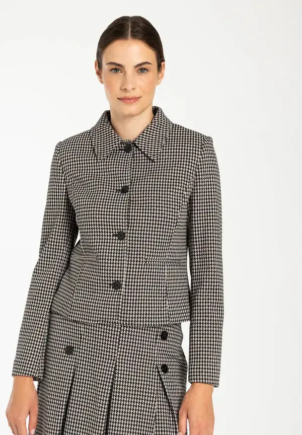 More & More Jerseyjacke, Hahnentritt-Dessin, Herbst-Kollektion Bis zu 55% Rabatt