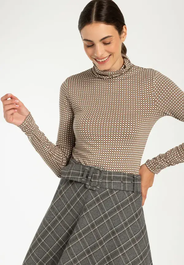 More & More Rollkragenshirt, Minimal-Print, Herbst-Kollektion Clearance-Verkauf
