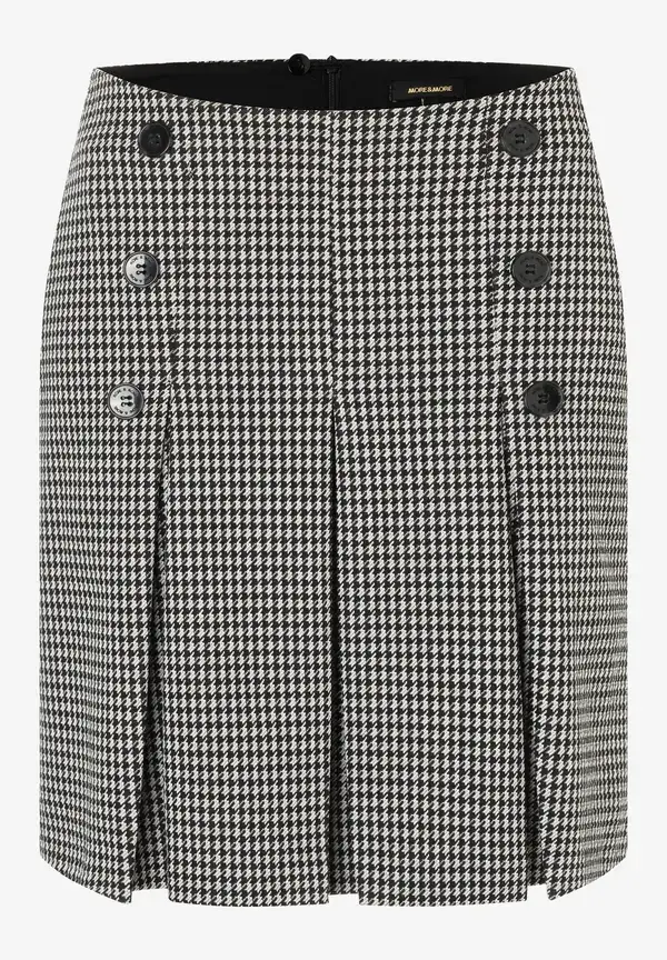 More & More Jerseyrock, Hahnentritt-Dessin, Herbst-Kollektion Black Friday Preise