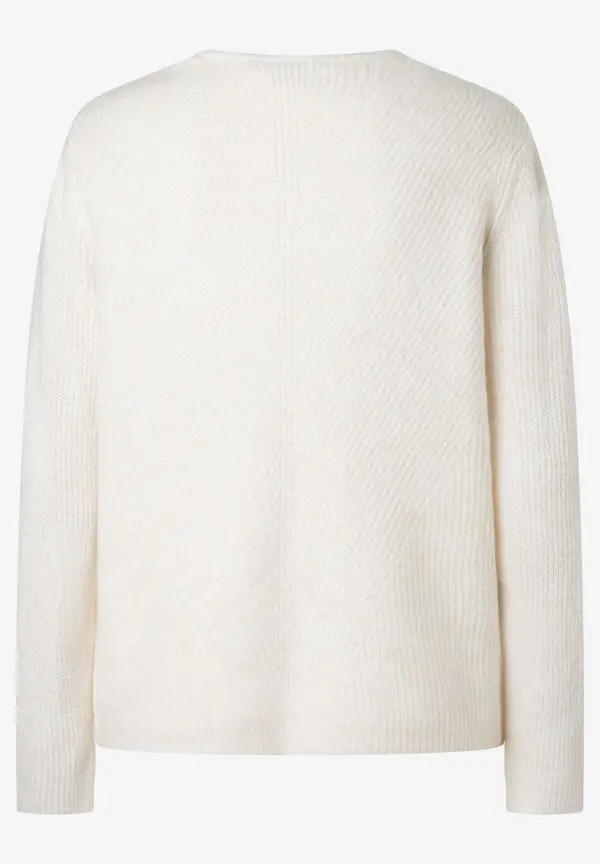 More & More V-Neck Pullover, ecru, Herbst-Kollektion zollfrei