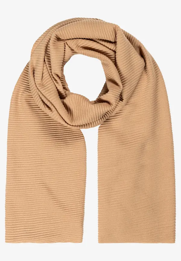More & More Plissée-Schal, beige macchiato, Herbst-Kollektion 50% Rabatt für begrenzte Zeit