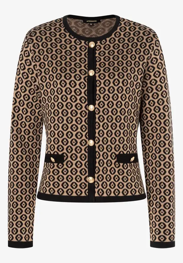 More & More Cardigan mit Jacquardmuster, Herbst-Kollektion Online