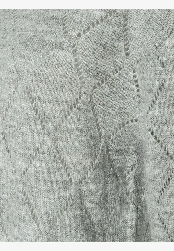 More & More Ajour-Pullover, grau melange, Herbst-Kollektion Outlet