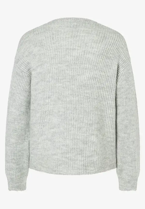 More & More Rippen-Strickjacke, grau melange, Herbst-Kollektion Fabrik Onlineshop