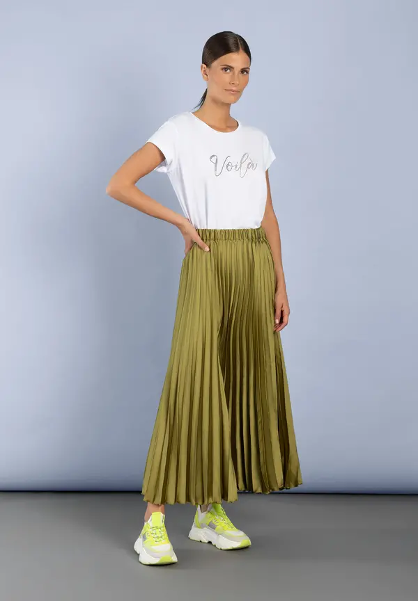 More & More T-Shirt mit Strass-Schriftzug, weiß Sonderangebot
