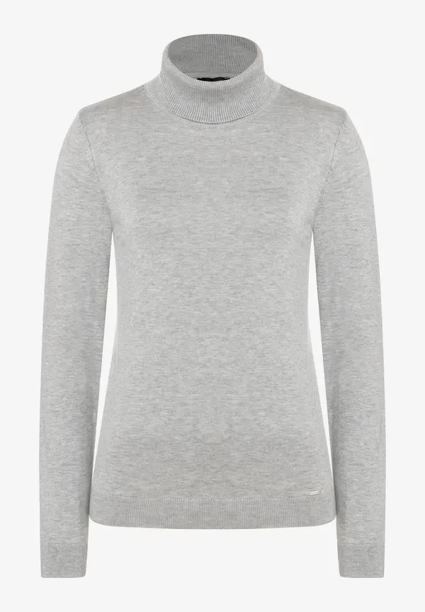 More & More Rollkragenpullover, grau melange, Herbst-Kollektion Rabatt