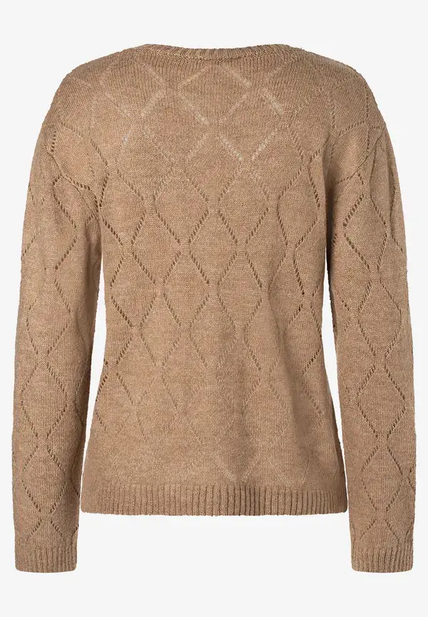 More & More Ajour-Pullover, beige macchiato, Herbst-Kollektion Günstig kaufen