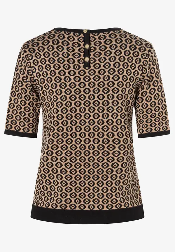 More & More Halbarm-Pullover mit Jacquardmuster, Herbst-Kollektion Cyber Monday