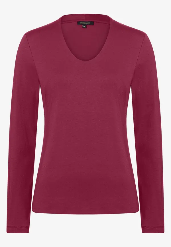 More & More Langarmshirt, bordeaux, Herbst-Kollektion Osterangebot