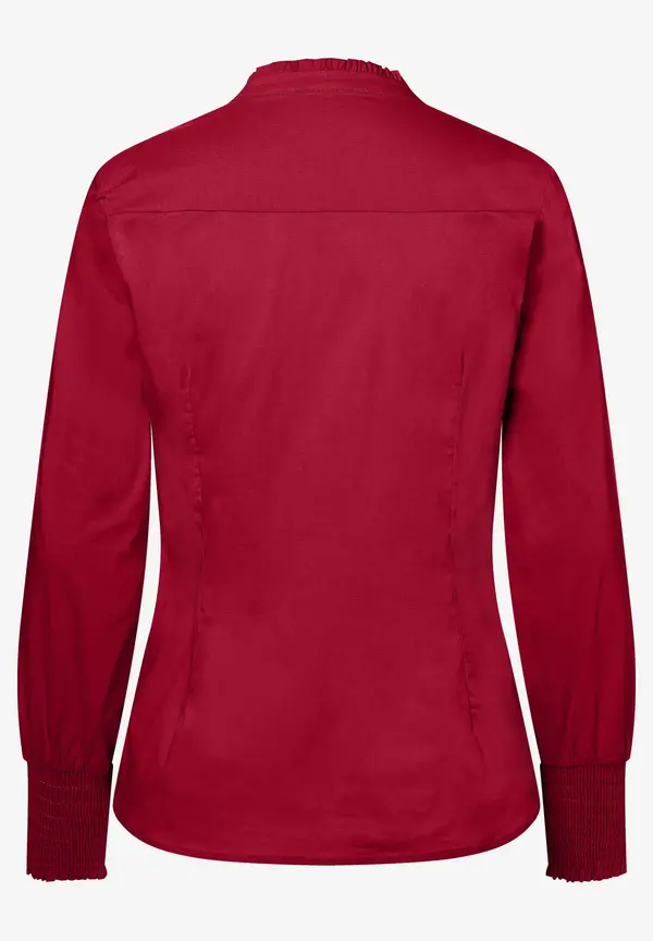 More & More Baumwoll/Stretch Bluse, rot, Herbst-Kollektion Vatertagsangebot